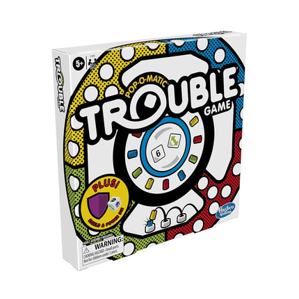 Hasbro Gaming Trouble Board Game Includes Bonus Power Die and Shield, Game for Kids Ages 5 and Up, 2-4 Players (Amazon Exclusive)