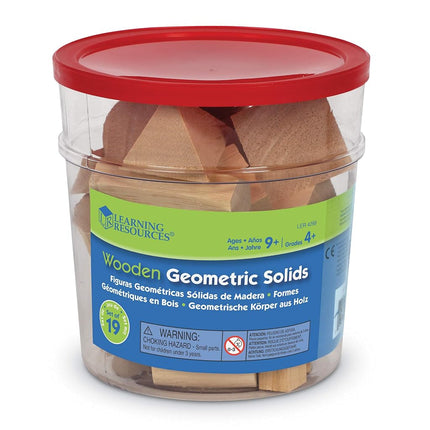 Learning Resources Wooden Geometric Solids (Set of 19)