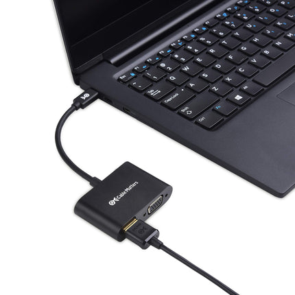 Cable Matters Aluminum USB C to HDMI VGA Adapter for MacBook, Chromebook Plus, Surface Book 2 and More (Thunderbolt 3 Port Compatible)