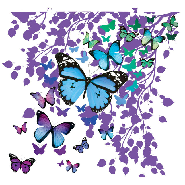 Tervis Mariposas Azules Sin Fin Vaso Aislado de Doble Pared Hecho en EE. UU. Vaso de Viaje Mantiene las Bebidas Frías y Calientes, Botella de Agua Venture Lite de 710 ml, Clásico