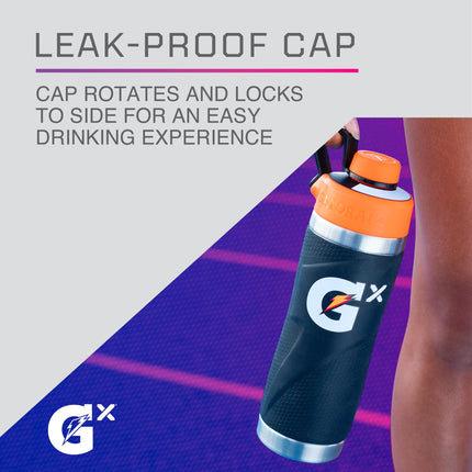 Botella de acero inoxidable Gatorade Gx, 32 oz