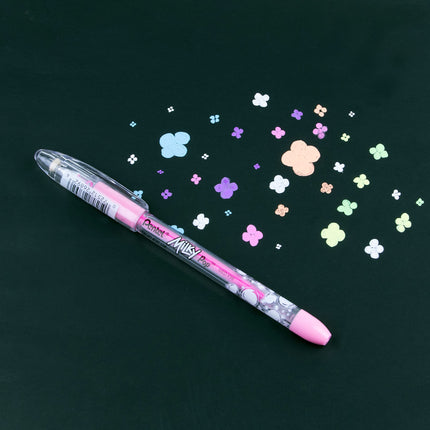 Pentel Milky Pop Pastel Gel Pen, (0.8mm) Medium Line, Pink Ink - K98-LP
