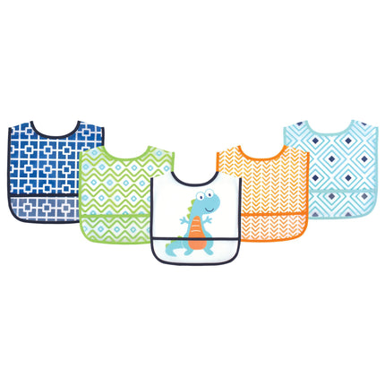 Luvable Friends Unisex Baby Waterproof PEVA Bibs, 