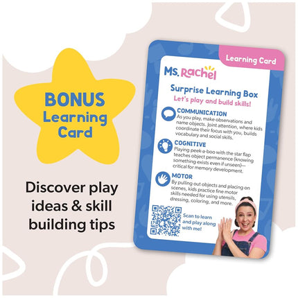 Ms. Rachel Official Surprise Learning Box - Educational Toys with Stuffed Animals, Sensory Activities for Babies & Toddlers, Ages 0-2