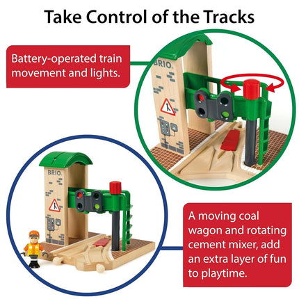 BRIO World Train Signal Station – Wooden Railway Accessory for Kids Age 3 Years and Up, Signal Box Add-On, Compatible with BRIO Railway Sets, Preschool Learning Toy, Gift for Boys & Girls