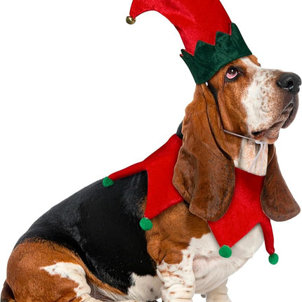 Rubie's Christmas Collection Pet Elf Hat with Bell, Medium to Large