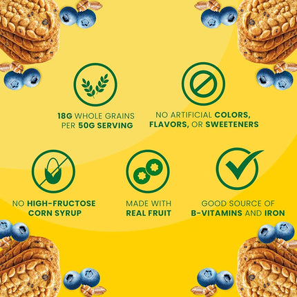 belVita Blueberry Breakfast Biscuits, 5 Count Box, 8.8 Ounce (Pack of 6)