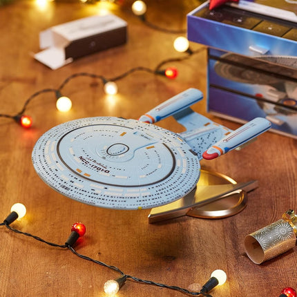 CC Countdown Characters 2024 Star Trek USS Enterprise Collectible Figure - Official Star Trek Merchandise - Buildable Advent Calendar Statue