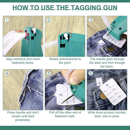 Chumia 3576 Pcs Chumia Stitch Gun for Clothes, Tagging Gun, White