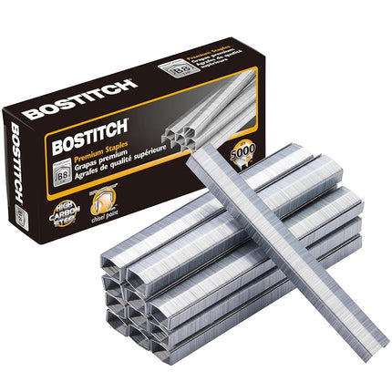 Bostitch B8 PowerCrown 0.25 Inch Staples, Pack of 5,000 Staples (STCRP21151/4)