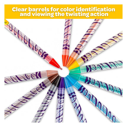 Lápices de colores retorcidos Crayola Twistables, 24 unidades