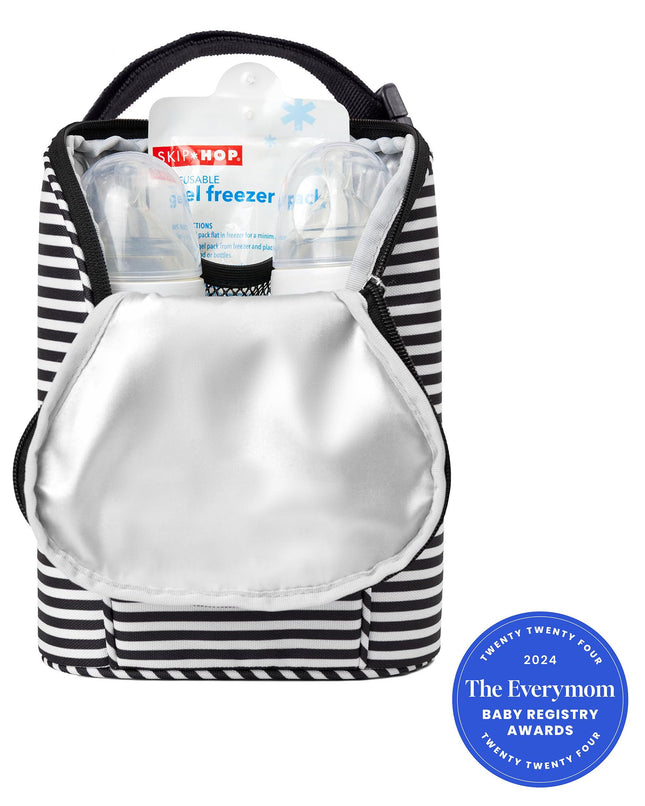 Skip Hop Double Bottle Bag, Black/White