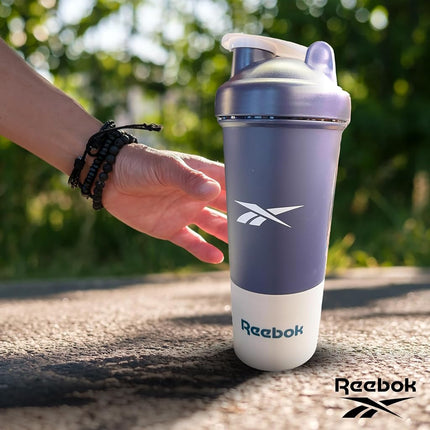 Vaso mezclador Reebok Athletic - Botella de proteínas de 500 ml - Para gimnasio, correr, senderismo - Sin BPA (azul)