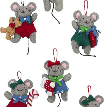 Bucilla 89288E Felt Applique Christmas Ornament Kit, Night Before Christmas, Set of 6