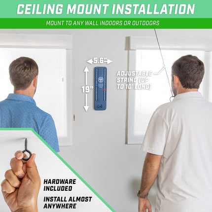 GoSports Hook 21 Ceiling Mount Ring Swing Game - Play Indoors or Outdoors - Blue