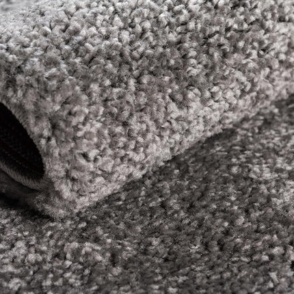 Unique Loom Solo Collection Plush, Modern, Solid, Shag Area Rug (2' 2 x 8' 0 Runner, Gray)