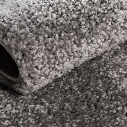Unique Loom Solo Collection Plush, Modern, Solid, Shag Area Rug (2' 2 x 8' 0 Runner, Gray)