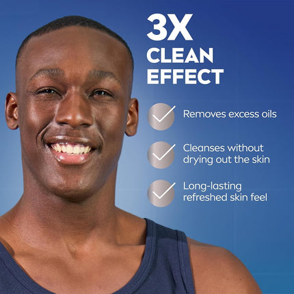 Nivea for Men Face Wash Cleans and Moisturizing with Menthol and Vitamin E, 5 Ounce Tube