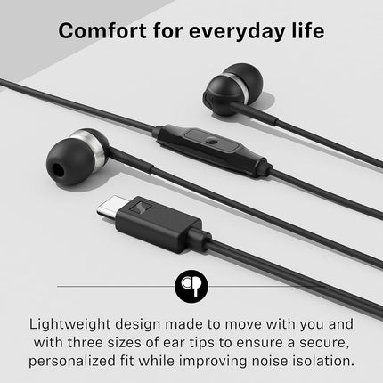Sennheiser CX 80U in-Ear Headphones, USB C Connection, Black