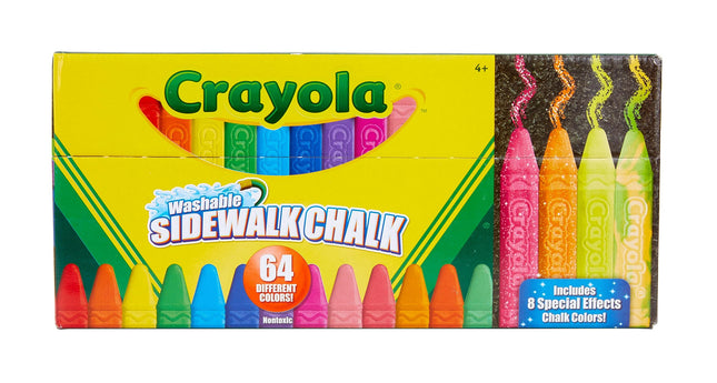 Crayola 51-2064 Washable Sidewalk Chalk, Multi-Col