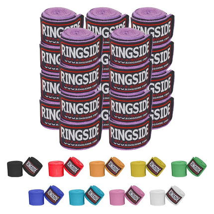 Vendas de boxeo estilo mexicano Ringside (paquete de 10 pares), morado neón
