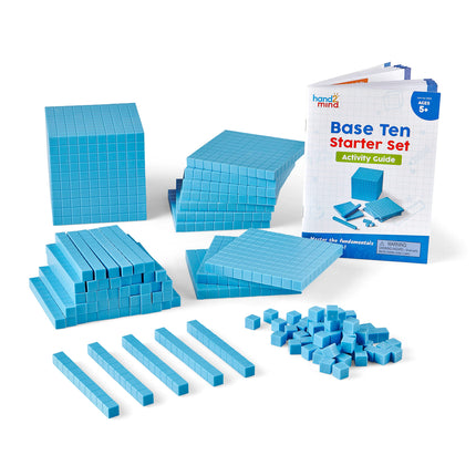 hand2mind Blue Plastic Base Ten Blocks Complete Se