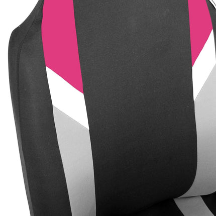FH Group Front Set Cloth Car Seat Covers for Bucket Seats, 1-Piece Seat Cover, Airbag Compatible, Universal Fit Seat Covers for SUV, Van, Pink
