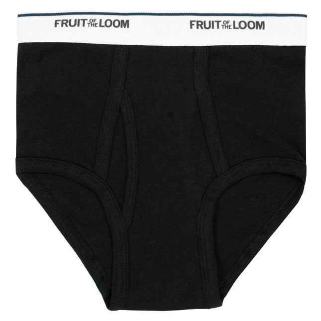 Fruit of The Loom Big Tag Free Cotton Briefs (Assorted Colors), Boys � 14 Pack � Black/White/Grey