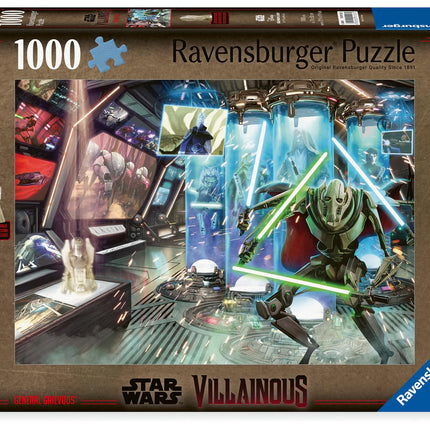 Ravensburger Star Wars Villainous: General Grievous and Figurine 1000 Piece Jigsaw Puzzle for Adults - 12001123 - Handcrafted Tooling, Made in Germany, Every Piece Fits Together Perfectly