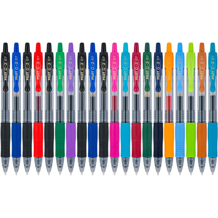 Pilot G2 Retractable Premium Gel Ink Roller Ball Pens, Fine Point, Pack of 20 Assorted Colors -31294