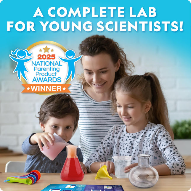 NATIONAL GEOGRAPHIC Kids Junior Chemistry Set - Complete Early Learning Lab Kit with 50 Science Experiments and 20+ Lab Tools, Chemistry Set, Science Experiments for Kids 4-6