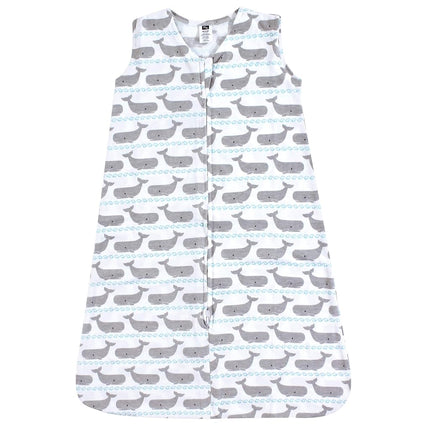 Hudson Baby Saco de dormir de algodón suave y seguro, ballenas náuticas, 0-6 meses