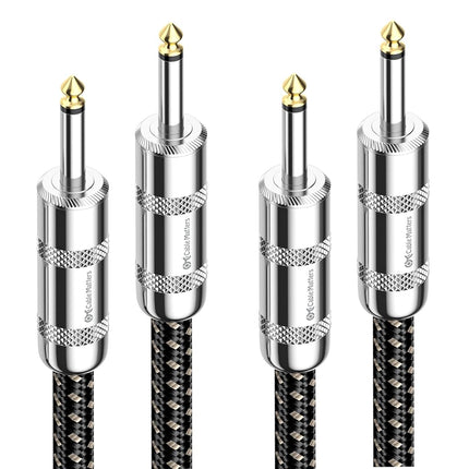 Cable Matters 2-Pack Braided TS Speaker Cable in Black � 3 Feet