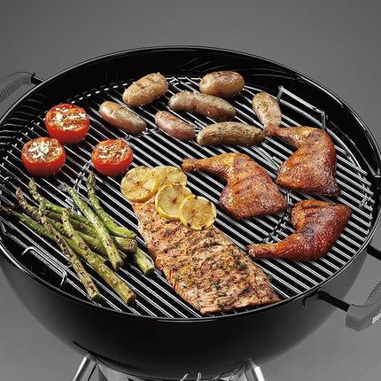 Weber Grill Grates for 57 cm Charcoal Barbecues - Gourmet BBQ System, Robust Steel Grates with GBS Insert for Versatile Accessories – Silver (8835)