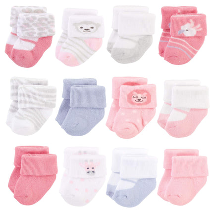Hudson Baby Baby Girls' Cotton Rich Newborn and Te