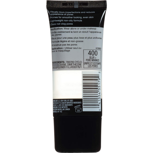 MAYBELLINE - Imprimación de maquillaje Facestudio Master Prime Blur & Minimizer de Poros - 30 ml (1 fl oz)