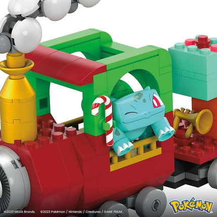 MEGA Pokémon Action Figure Building Toys, Holiday Train with 373 Pieces, 4 Poseable Characters, Gift Idea for Kids, HHP69,Multi-coloured,Medium