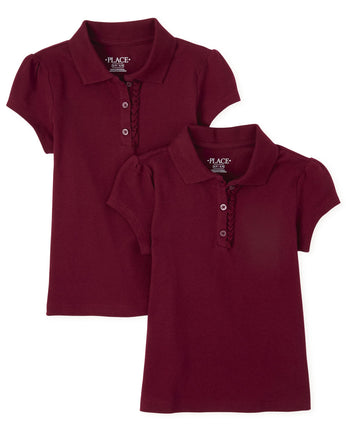 The Children's Place Girls' 2 Pack Short Sleeve Ru