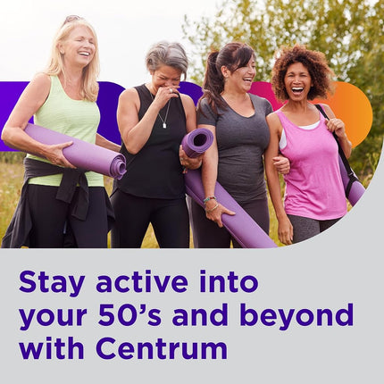 Centrum Silver Women's Multivitamin for Women 50 Plus, Multivitamin/Multimineral Supplement with Vitamin D3, B Vitamins, Non-GMO Ingredients, Supports Memory and Cognition in Older Adults - 200 Ct