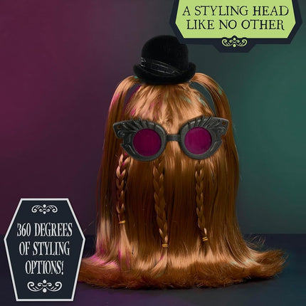 Just Play Wednesday Ignatius Itt 10-inch Styling Head, 20-Pieces, 360 Degrees of Styling Options, Pretend Play, Kids Toys for Ages 4 Up