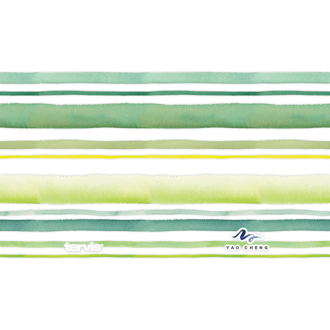 Vaso térmico aislado de doble pared Tervis Yao Cheng Green Crystal fabricado en EE. UU., mantiene las bebidas frías y calientes, 4 unidades de 473 ml, a rayas verdes y azules