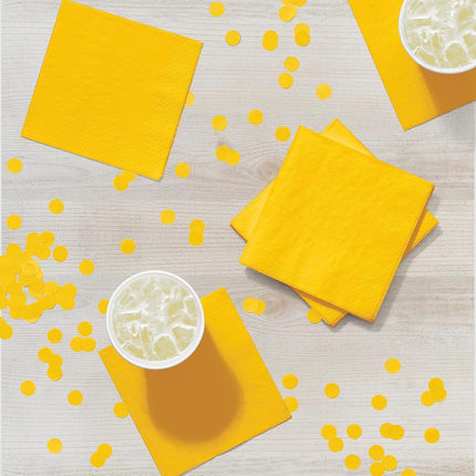 Creative Converting Touch of Color 200 Count 2-Ply Paper Beverage Napkins, School Bus Yellow, one Size - 251021