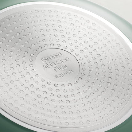 Tramontina All-in-One Plus Pan 5-Qt Ceramic Non Stick Pan with Lid, Green