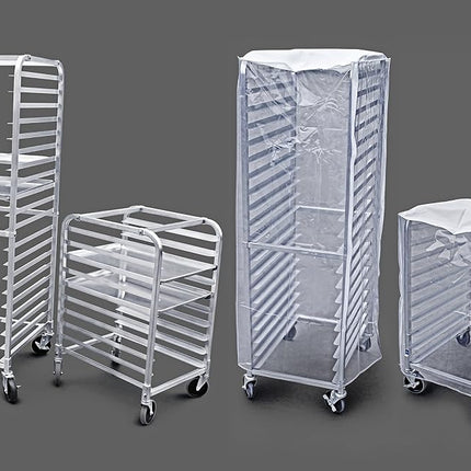 New Star Foodservice 36565 Commercial Sheet Pan Rack Cover, PVC, 20-Tier, 28 x 23 x 61 inch, Clear
