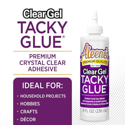 Aleene's Clear Gel Tacky Glue, 236 ml, 8 FL OZ - Lot de 3, 24