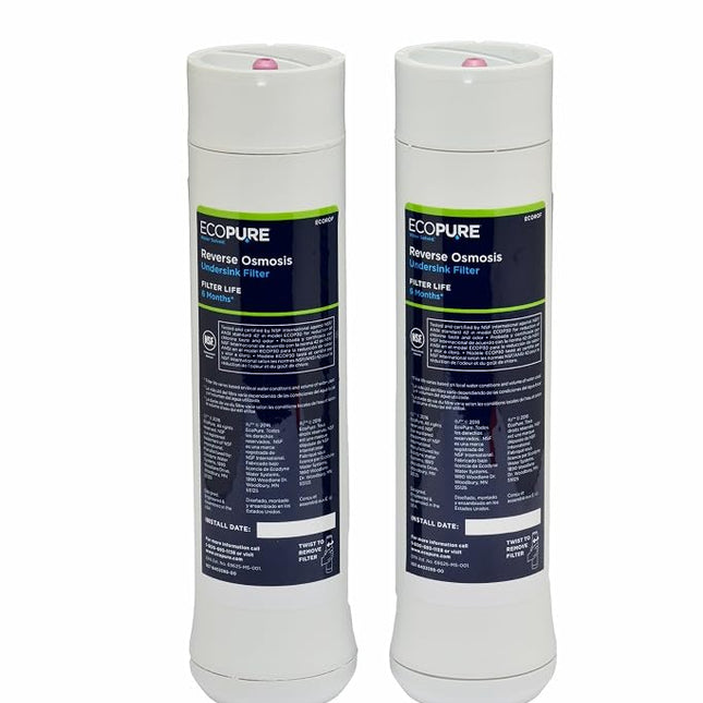 EcoPure ECOROF9 No-Mess Reverse Osmosis Drinking Water Filtration System Filter Set by EcoPure