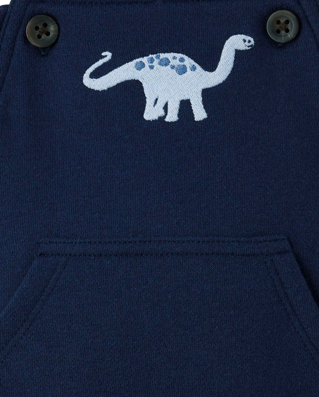 The Children's Place Baby Boys' Overall Set, Blue Dino, 0-3 Months