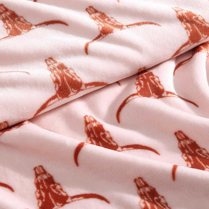 Wrangler - Throw Blanket, Soft Plush Fleece Bedding, Yellowstone Inspired, Western Decor for Bed or Couch (Steer Head Peach, 50" x 70")