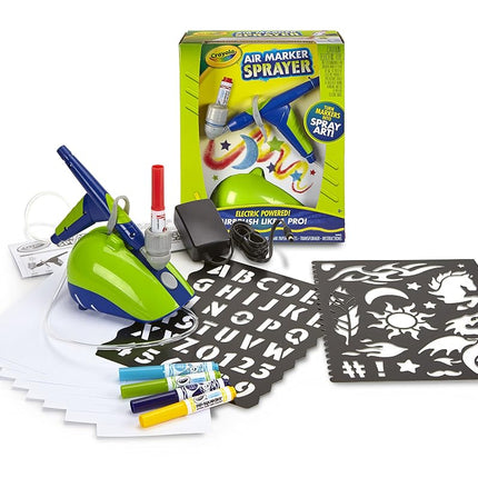CRAYOLA Air Marker Sprayer Airbrush Kit, Gift for Kids Age 8, 9, 10