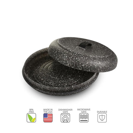 Dexas Microwavable Tortilla Warmer, Granite Pattern